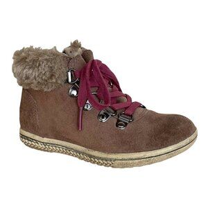 Clarks First Walkers Ankle Boots Taupe Suede Sz 7